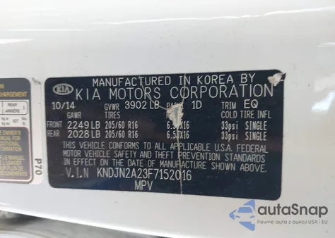 2015 Kia Soul from USA, damaged, VIN KNDJN2A23F7152016